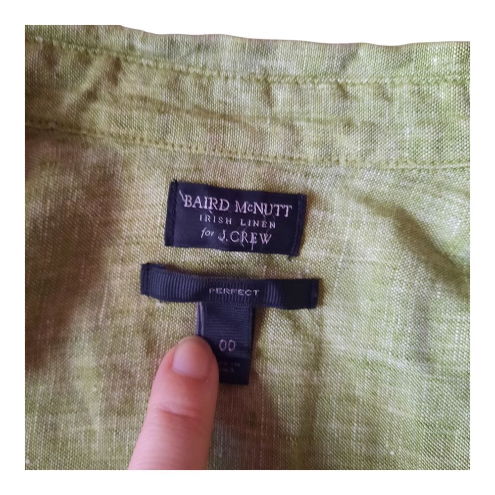 J. Crew Irish Linen Shirt in Olive - Picture 2 of 4